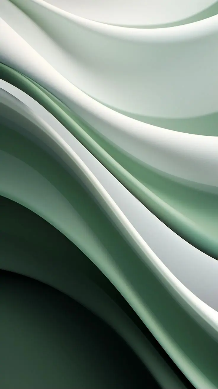 Abstract green layered fold illustration